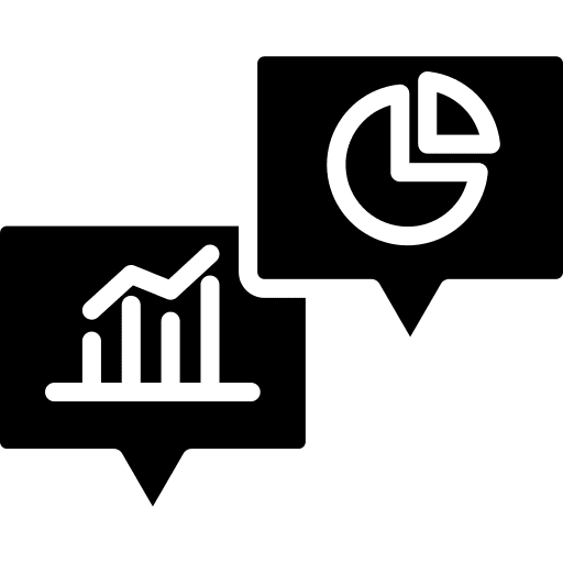Business analysis conversation information icon Business analysis conversation information icon