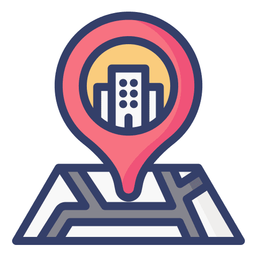 Location map pointer pointer placeholder icon