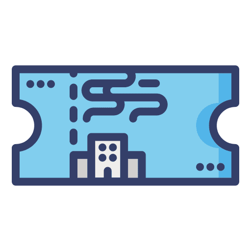 Ticket payment receipt hotel icon