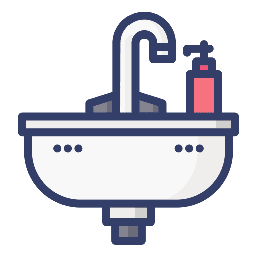 Sink bathroom water furniture and household icon Sink bathroom water furniture and household icon