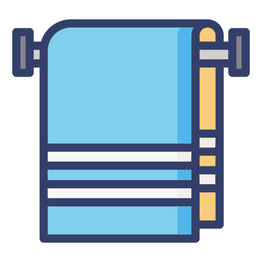 Towel hotel service amenities bath towel icon Towel hotel service amenities bath towel icon