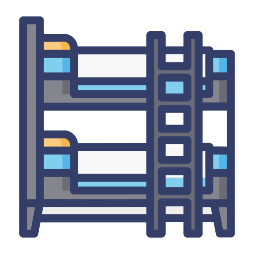 Bunk bed furniture and household bunk bed hotel icon Bunk bed furniture and household bunk bed hotel icon