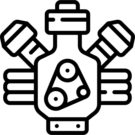 Car engine electronics transportation accumulator icon