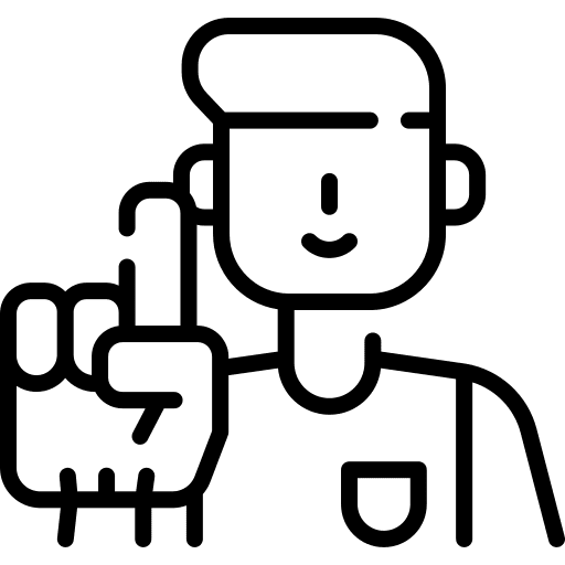 Spectator glove man cheer icon