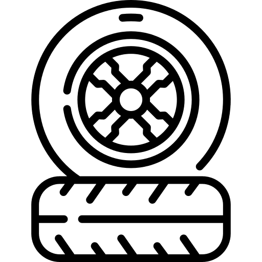 Tire wheel sports and competition transport icon