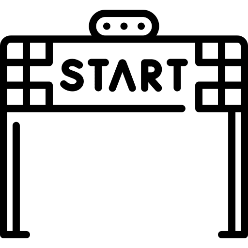 Start sports and competition start race icon Start sports and competition start race icon