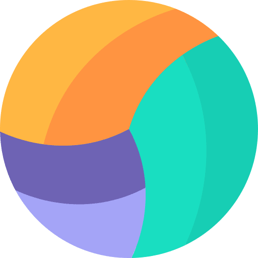 Volleyball sport equipment ball game icon