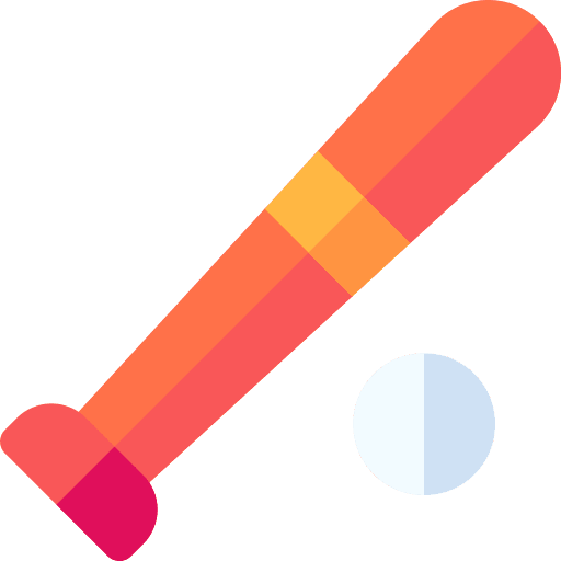 Baseball equipment baseball bat sports and competition icon