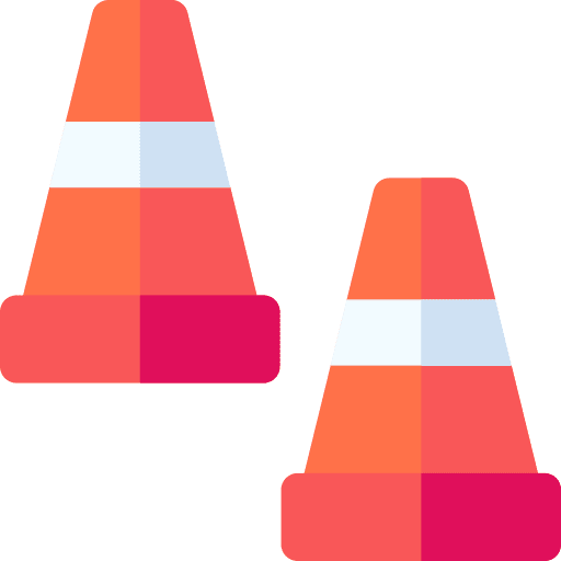 Cones post bollards urban icon