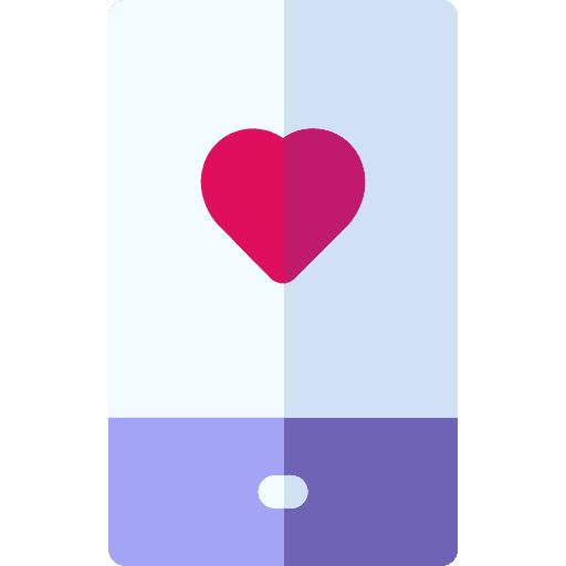 Fitness app love smartphone wellness icon