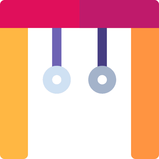 Rings rings sports and competition gym bars icon