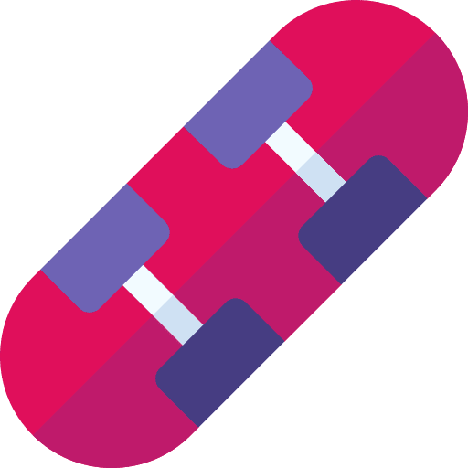 Skate transportation sport equipment skateboard icon