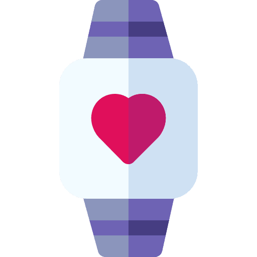 Smartwatch wearable wellbeing heart rate monitor icon