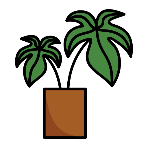 Monstera pot leaf floral icon Monstera pot leaf floral icon