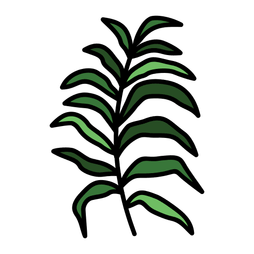 Palm nature leaf pot icon