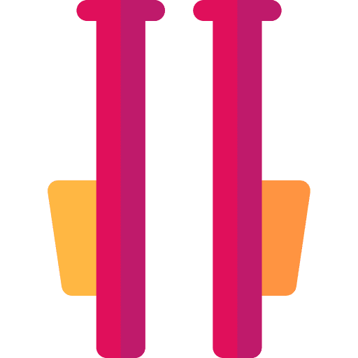 Stilts acrobatics jumping sport equipment icon