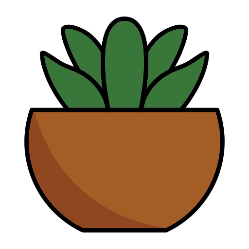 Succulent floral nature house plants icon