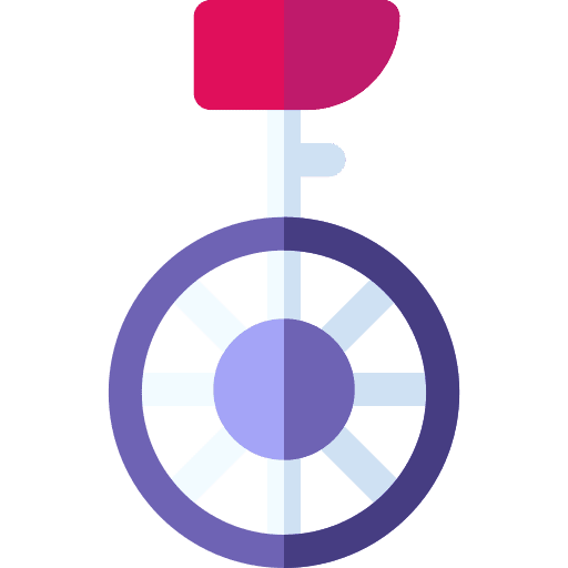 Unicycle fairground unicycle transport icon