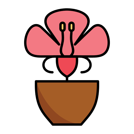 Flower pot plants floral icon Flower pot plants floral icon