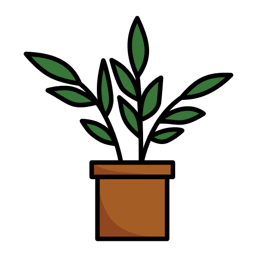 Zamioculcas flora pot plants icon Zamioculcas flora pot plants icon