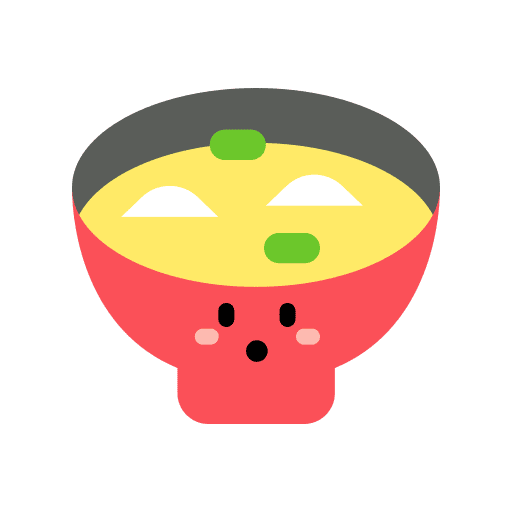 Miso meal soup bowl icon