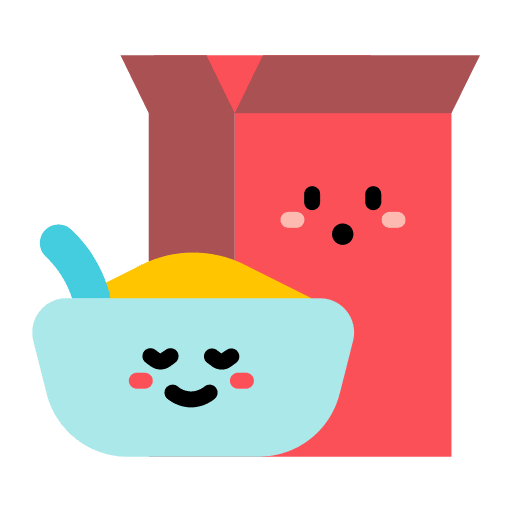 Cereal bowl breakfast box icon Cereal bowl breakfast box icon