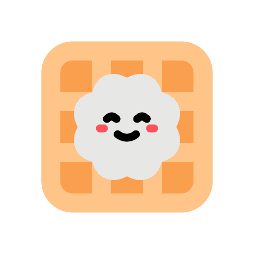 Waffle waffle cream breakfast icon Waffle waffle cream breakfast icon