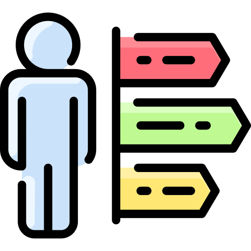 Person analytics infographic data icon