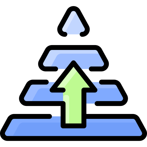 Pyramid data diagram scheme icon Pyramid data diagram scheme icon