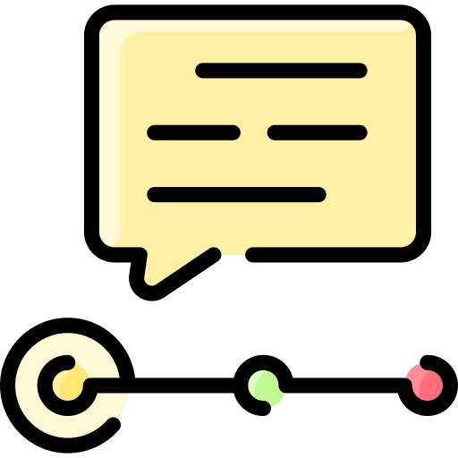 Speech bubble timeline infographic data icon Speech bubble timeline infographic data icon
