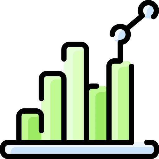 Bar chart data analytics visualization icon Bar chart data analytics visualization icon
