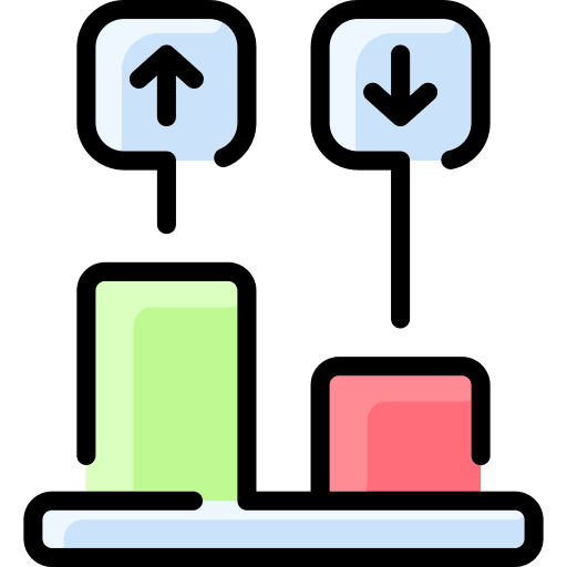 Growth visualization statistics analytics icon Growth visualization statistics analytics icon