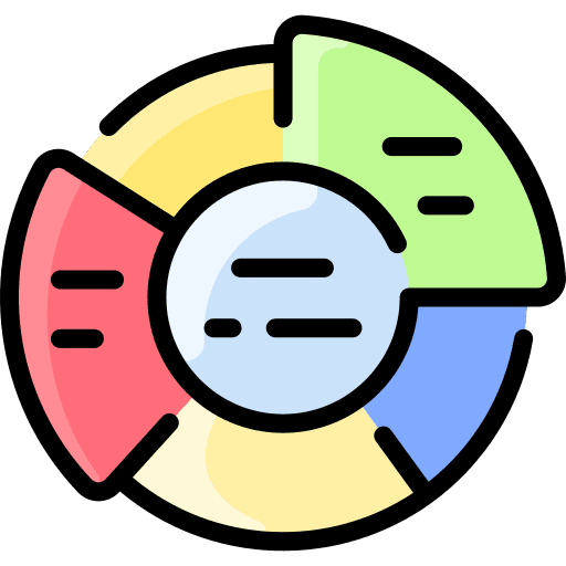Pie chart data visualization business and finance icon Pie chart data visualization business and finance icon