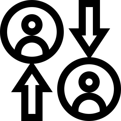 Opposition arrows argument conflict icon