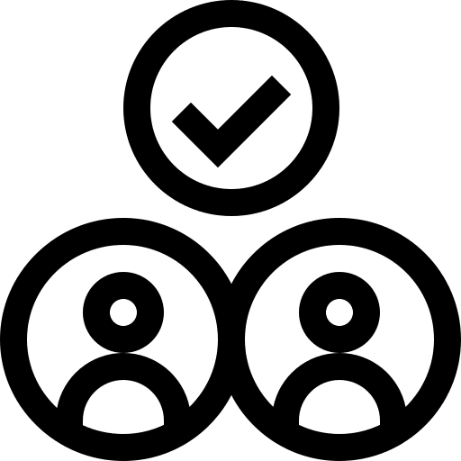 Relationship trust user friendship icon