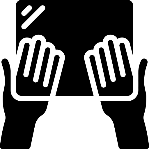 Display tablet glass display icon