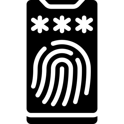 Smartphone smartphone biometric identification password icon