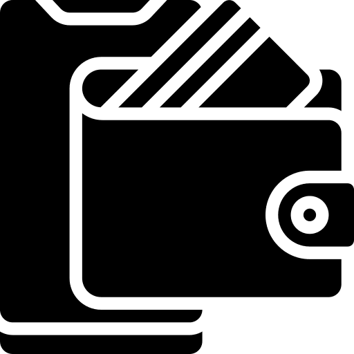 Wallet smartphone wallet payment icon