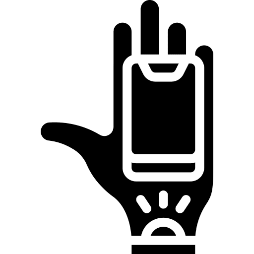 Hand hand gesture mobile projector icon