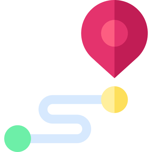 Route delivery route tracking icon