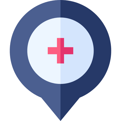Hospital maps and location hospital place icon Hospital maps and location hospital place icon