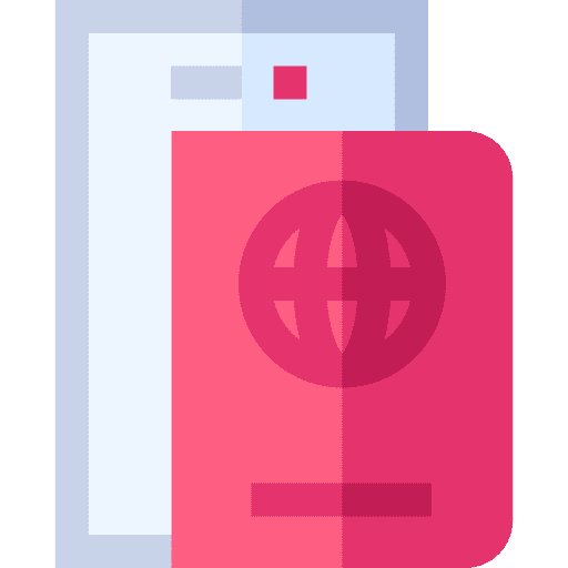 Passport summer smartphone document icon