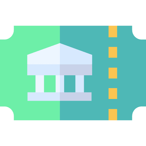 Museum pass education travel icon Museum pass education travel icon