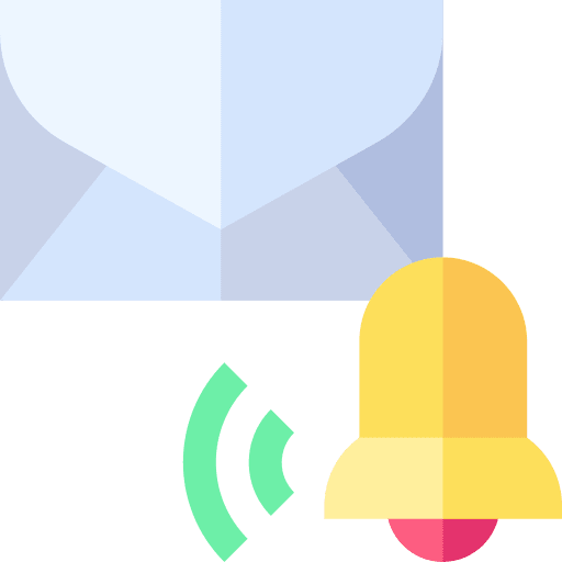 Notification bell notification mail icon Notification bell notification mail icon
