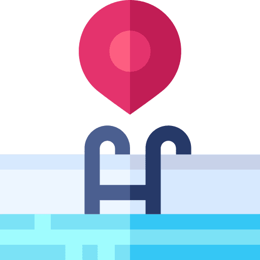Pool map locator maps and location icon Pool map locator maps and location icon