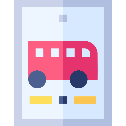 Bus mobile app bus travel icon Bus mobile app bus travel icon