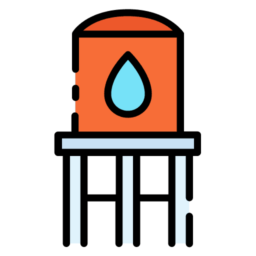 Water tower watering reservoir silo icon Water tower watering reservoir silo icon