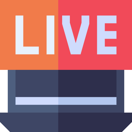 Live news screen live icon Live news screen live icon