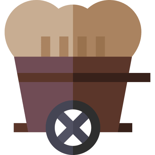 Cart industry wagon trolley icon