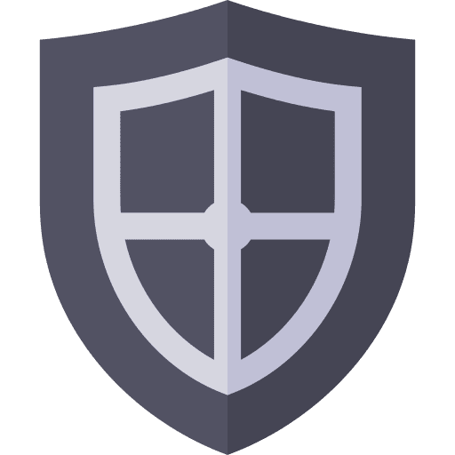 Shield weapons defense security icon